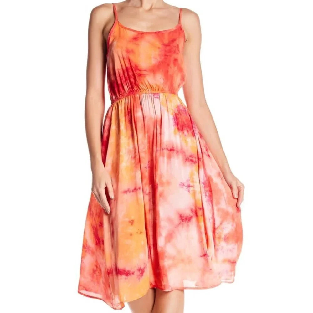 Papillon • Tie Dye Dress In Fuchsia